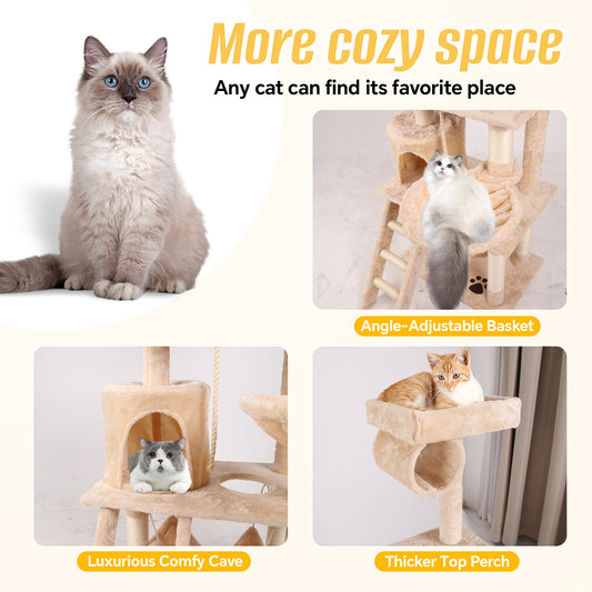 Cat Climbing Frame – Multi-Level Cat Tree - TailTastic Store