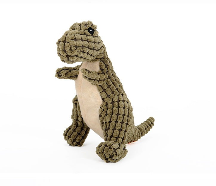 Dinosaur Plush Pet Toy - Squeaky Chew for Dogs
