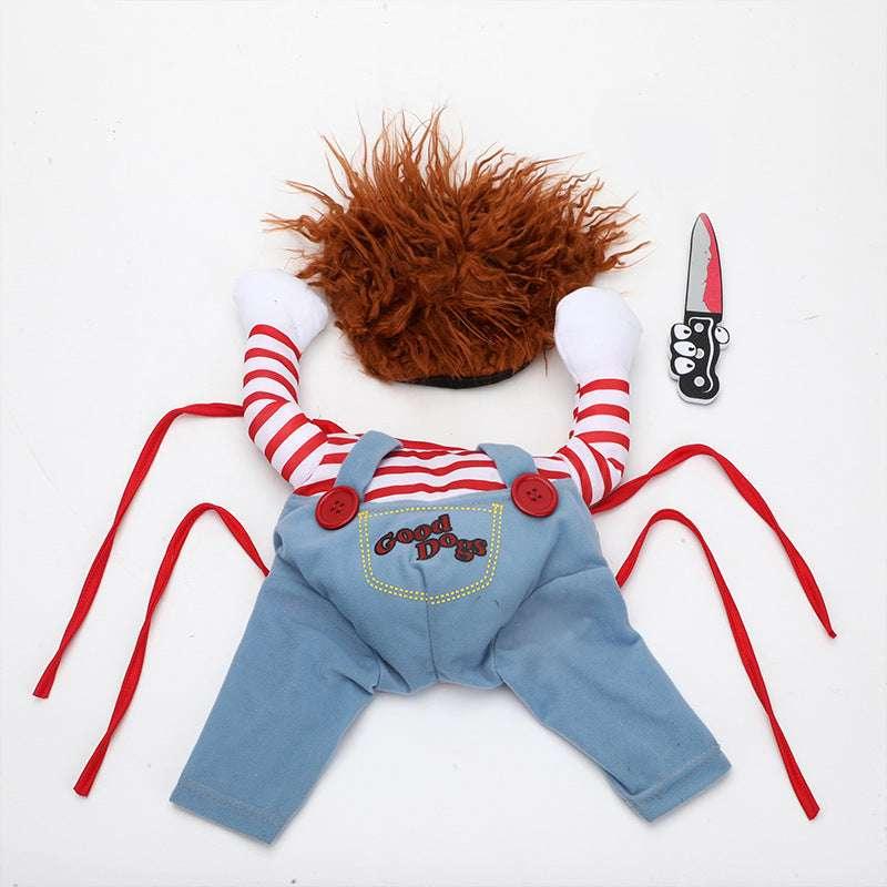 Chucky Halloween Dog Costume - Scary Pet Outfit - TailTastic Store