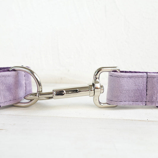Purple Dog Collar Set | Adjustable Leash & Bow Tie | Quality Pet Accessories