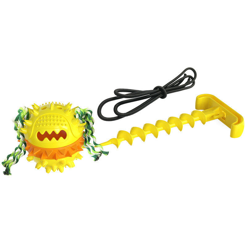 Outdoor Pull Rope Ball Toy - Durable Dog Biting Chew