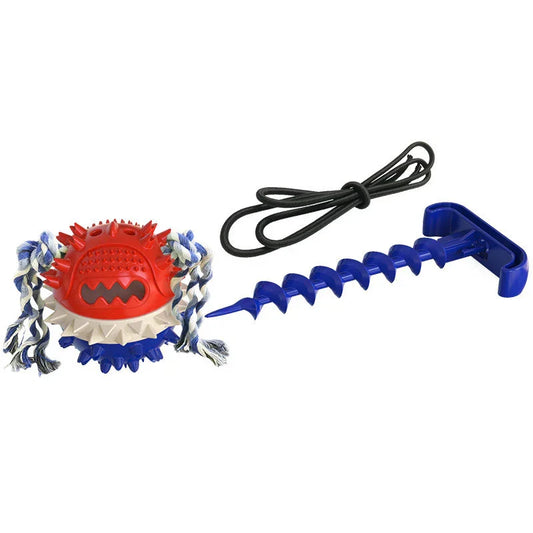 Outdoor Pull Rope Ball Toy - Durable Dog Biting Chew - TailTastic Store