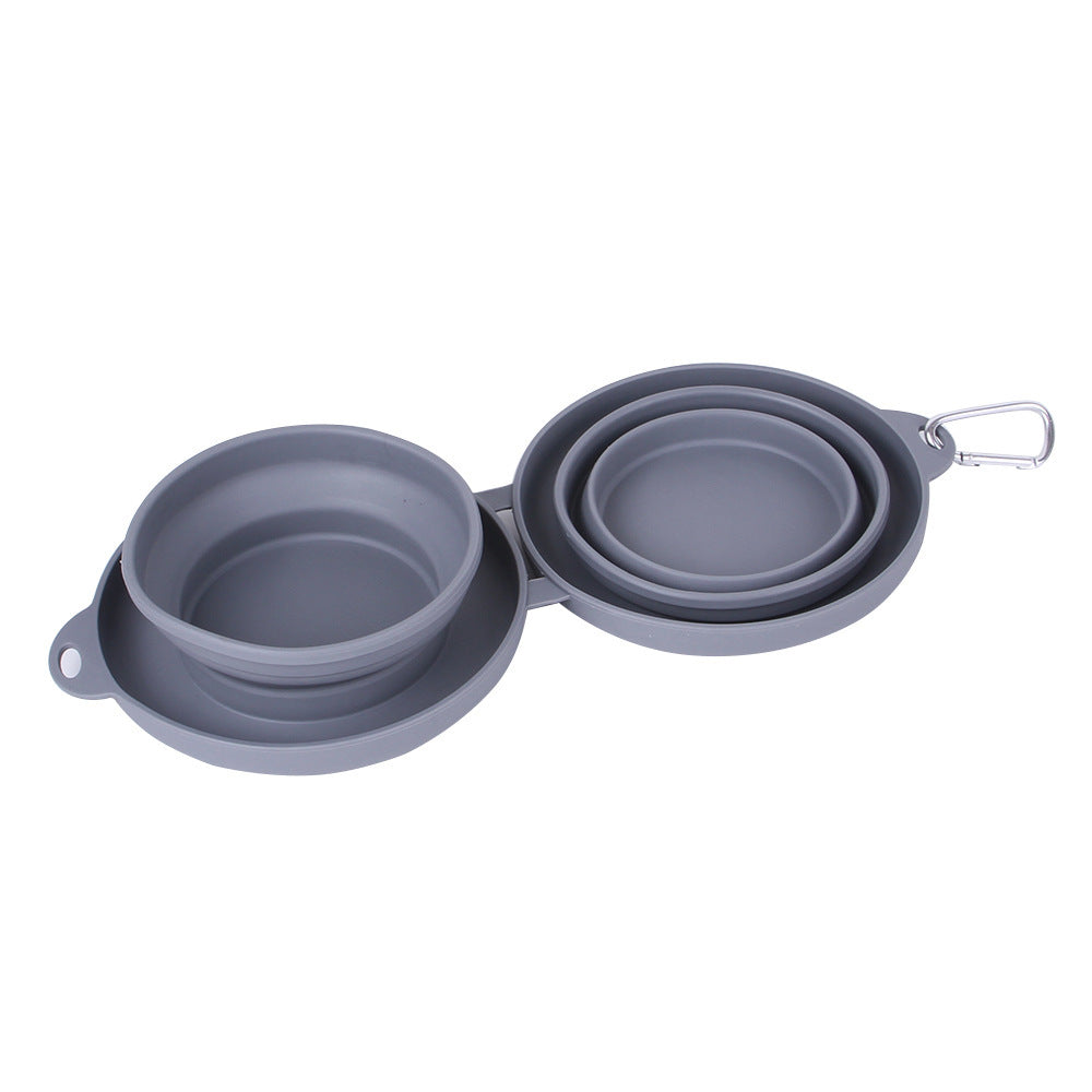 Durable Collapsible Travel Dog Bowls - Portable Pet Feeding Set