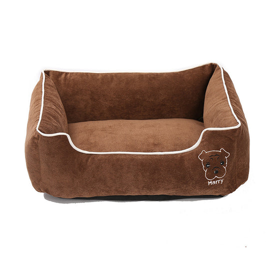 Soft Corduroy Washable Dog Bed – Cozy Comfort for Every Pet