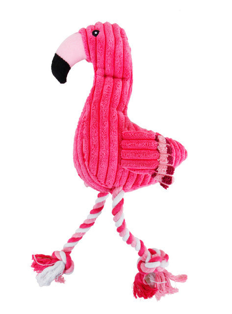 Animal Plush Squeaky Pet Toy - Corduroy Chew Fun