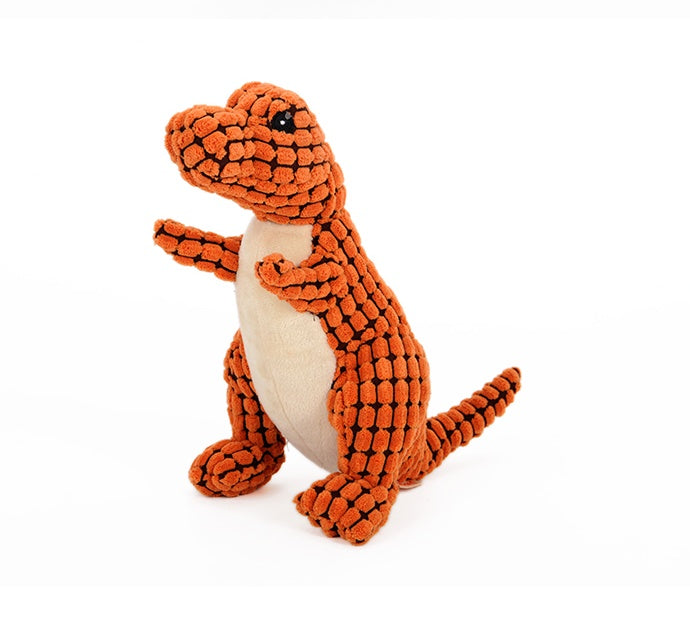 Dinosaur Plush Pet Toy - Squeaky Chew for Dogs