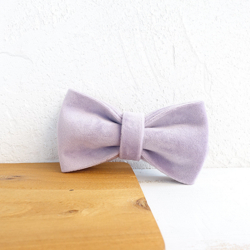 Purple Dog Collar Set | Adjustable Leash & Bow Tie | Quality Pet Accessories