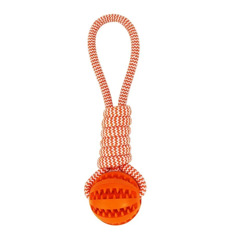 Interactive Dog Ball Toy - Durable Tug Chew with Rope - TailTastic Store