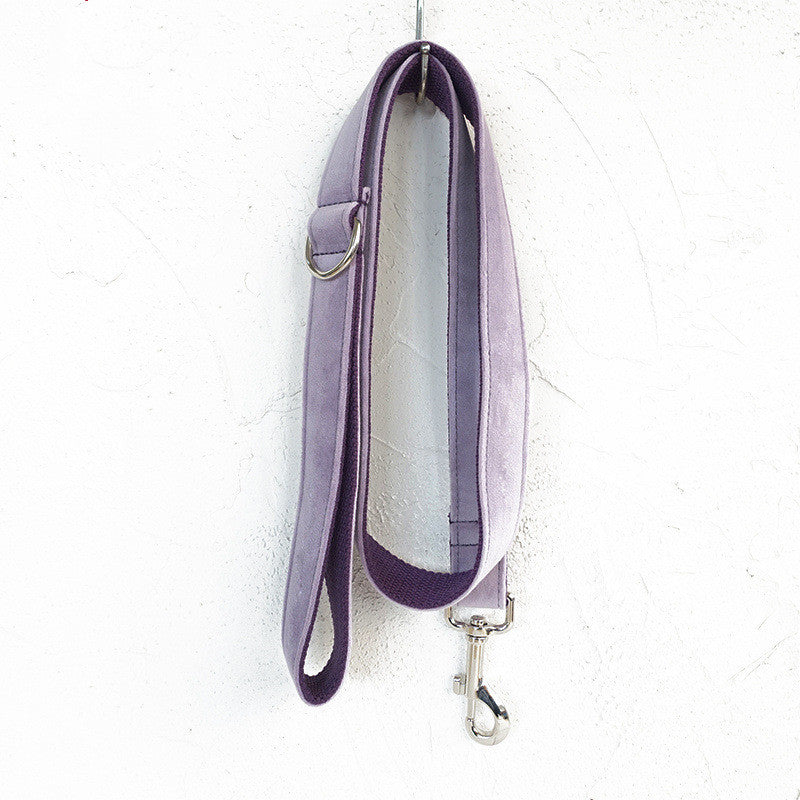 Purple Dog Collar Set | Adjustable Leash & Bow Tie | Quality Pet Accessories