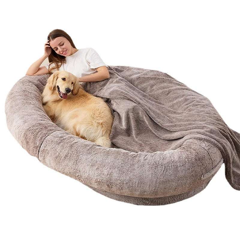 Cozy Oversized Pet & Owner Bed