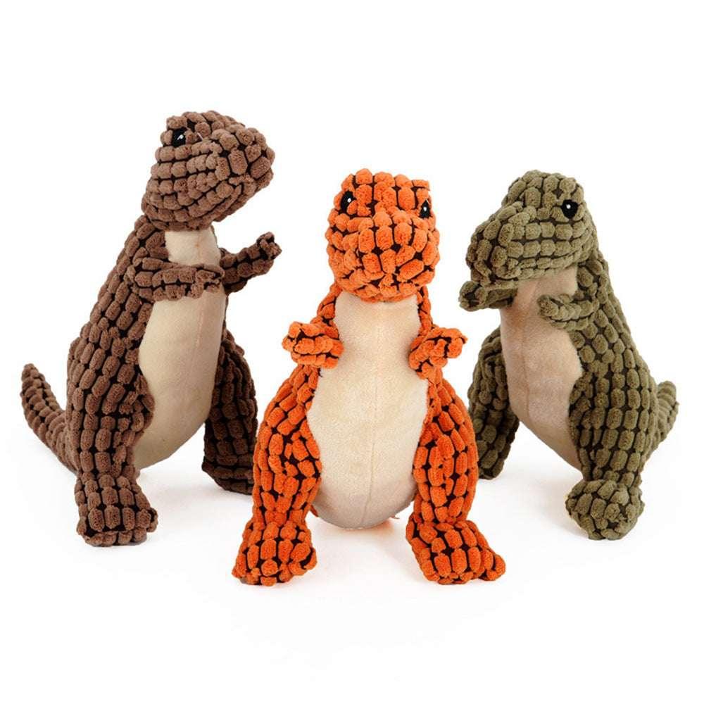 Dinosaur Plush Pet Toy - Squeaky Chew for Dogs - TailTastic Store