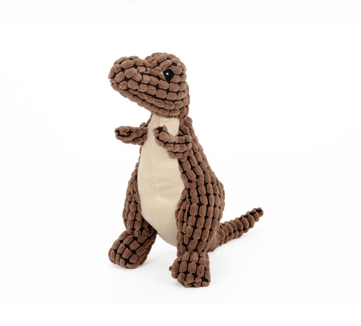 Dinosaur Plush Pet Toy - Squeaky Chew for Dogs