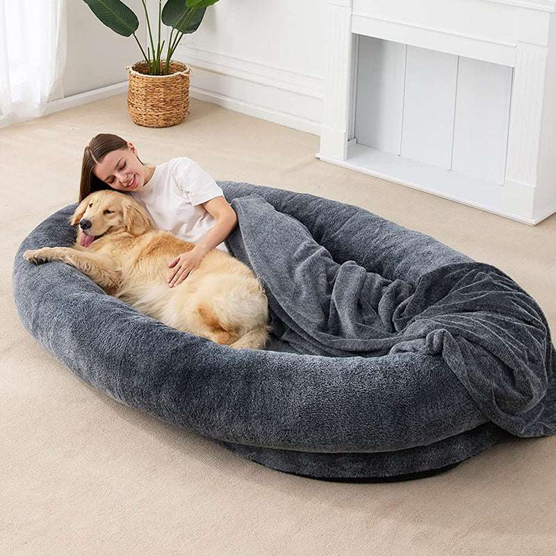 Cozy Oversized Pet & Owner Bed