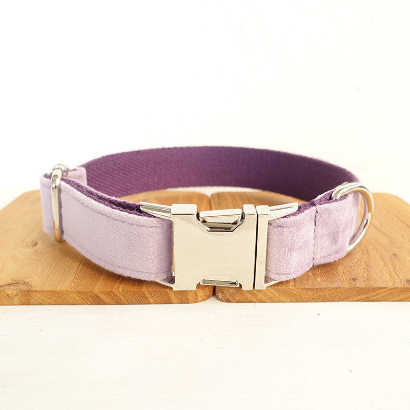 Purple Dog Collar Set | Adjustable Leash & Bow Tie | Quality Pet Accessories