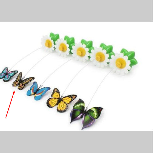 Interactive Rotating Butterfly Cat Toy - Battery Fun