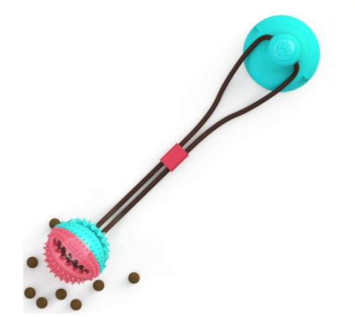 Silicon Suction Cup Dog Toy - Interactive Tug Chew Ball