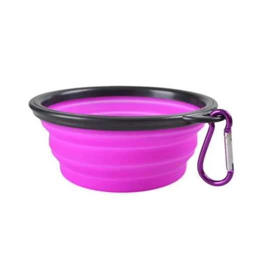 Collapsible Dog Bowl - Portable Travel Water & Food Bowl for Cats & Dogs Accessories TailTastic Store PURPLE 350 ml