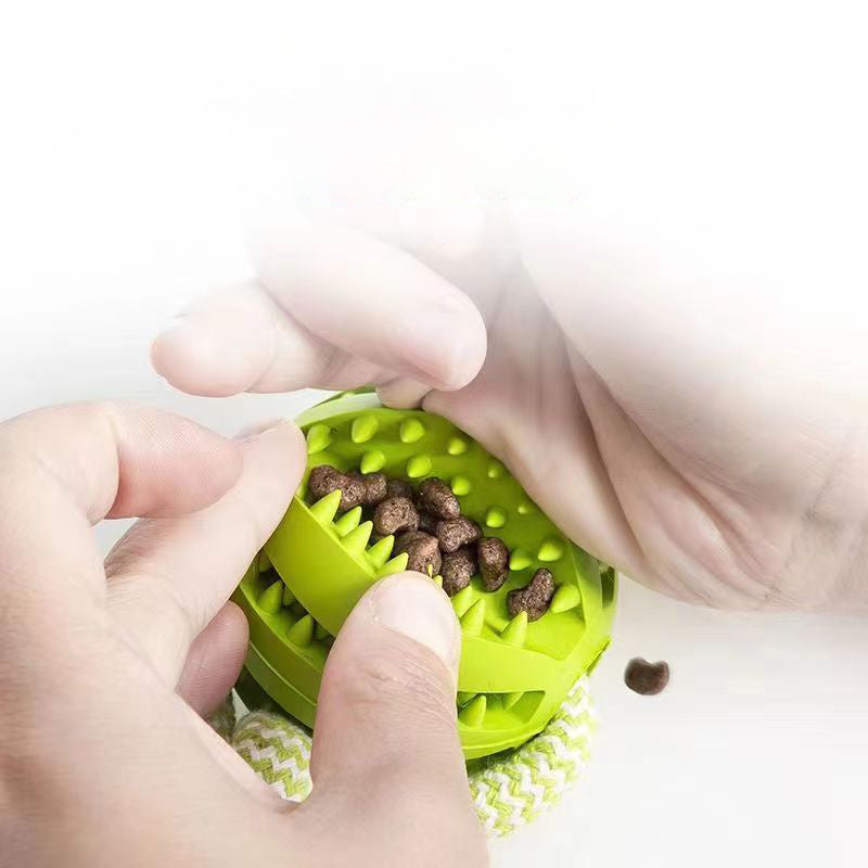 Interactive Dog Ball Toy - Durable Tug Chew with Rope