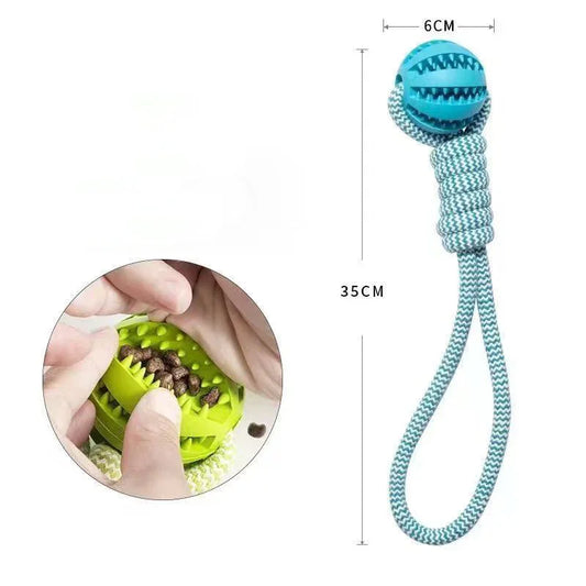 Interactive Dog Ball Toy - Durable Tug Chew with Rope - TailTastic Store