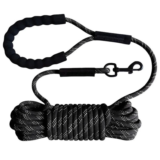 Long Dog Training Leash 2m–20m - Reflective Nylon Rope with Padded Handle Dog Leash TailTastic Store