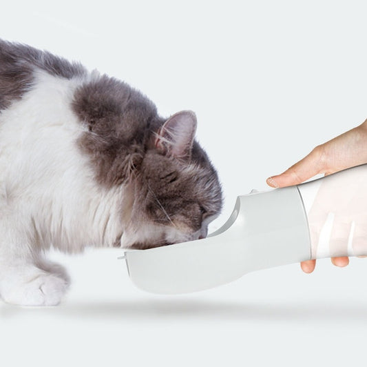 Portable Pet Water Bottle - 2-in-1 Travel Dog Cat Bottle with Food Container