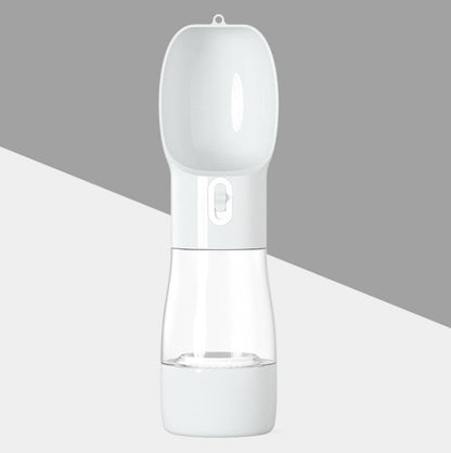 Portable Pet Water Bottle - 2-in-1 Travel Dog Cat Bottle with Food Container