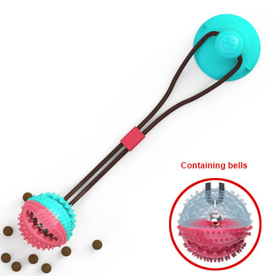 Silicon Suction Cup Dog Toy - Interactive Tug Chew Ball
