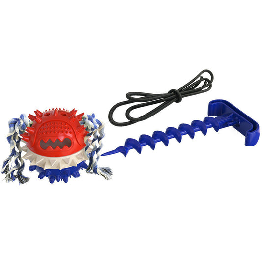 Outdoor Pull Rope Ball Toy - Durable Dog Biting Chew