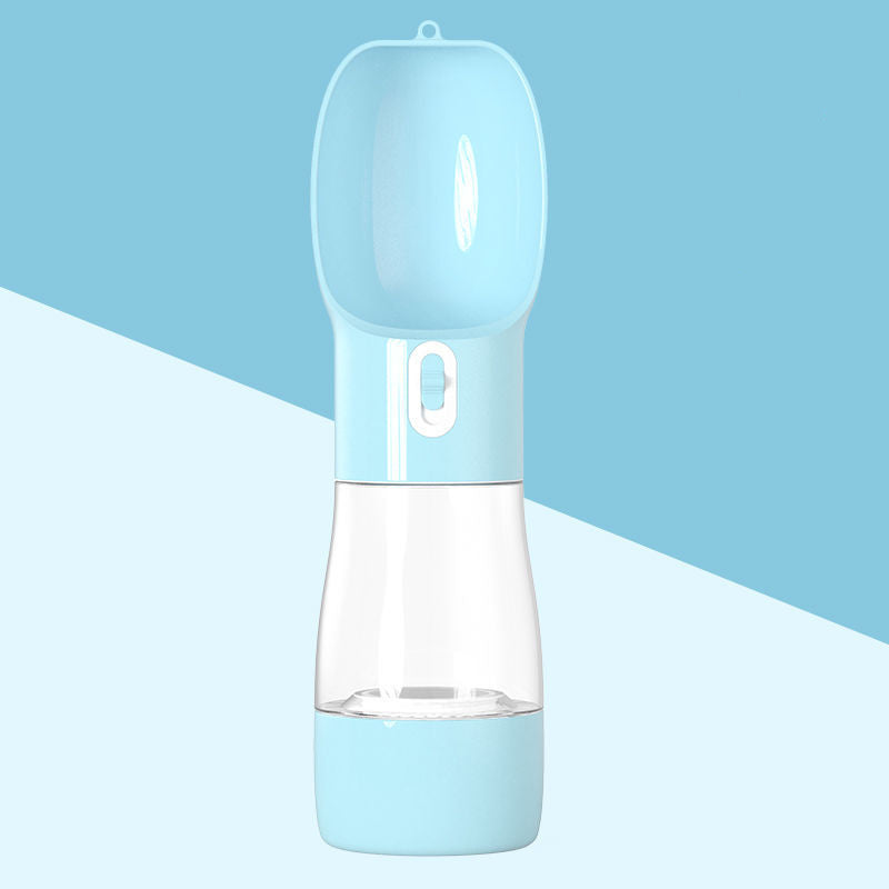 Portable Pet Water Bottle - 2-in-1 Travel Dog Cat Bottle with Food Container