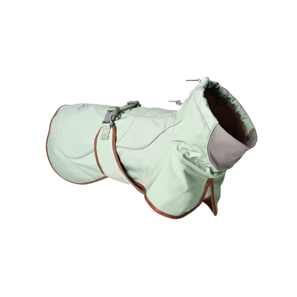 Basil Green Soft Shell Dog Jacket - Outdoor Adventure Coat