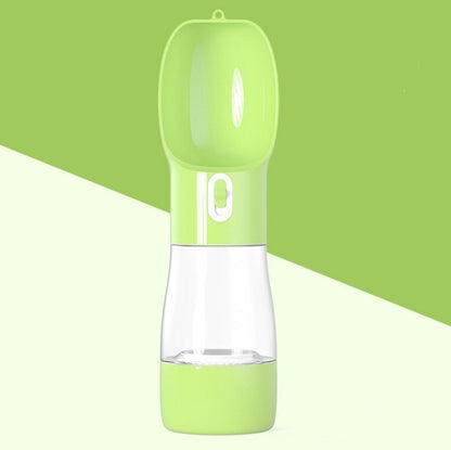 Portable Pet Water Bottle - 2-in-1 Travel Dog Cat Bottle with Food Container