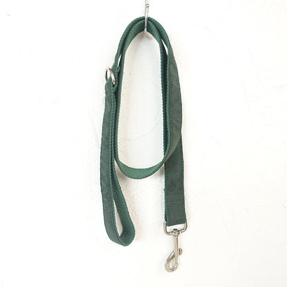 Green Dog Collar Set with Matching Leash and Bow Tie - Adjustable Pet Accessories