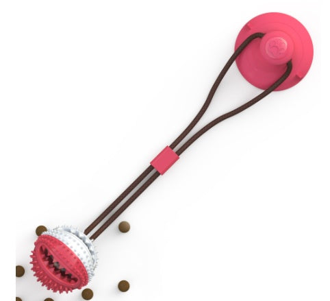 Silicon Suction Cup Dog Toy - Interactive Tug Chew Ball