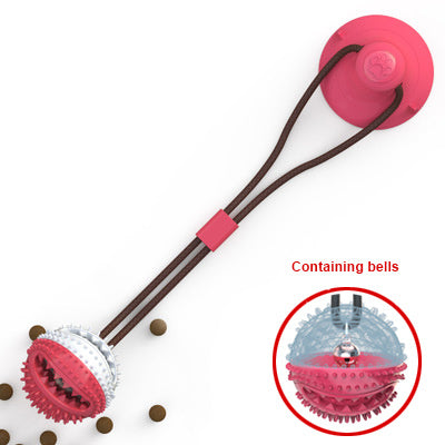 Silicon Suction Cup Dog Toy - Interactive Tug Chew Ball