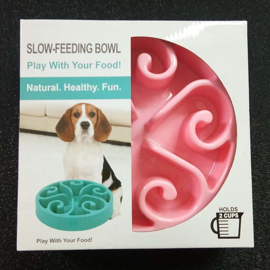 Slow Feeding Dog Bowl - Anti-Gulp Pet Feeder