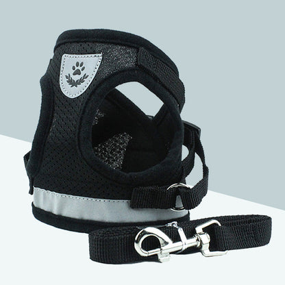 Breathable Reflective Cat Harness & Leash Set