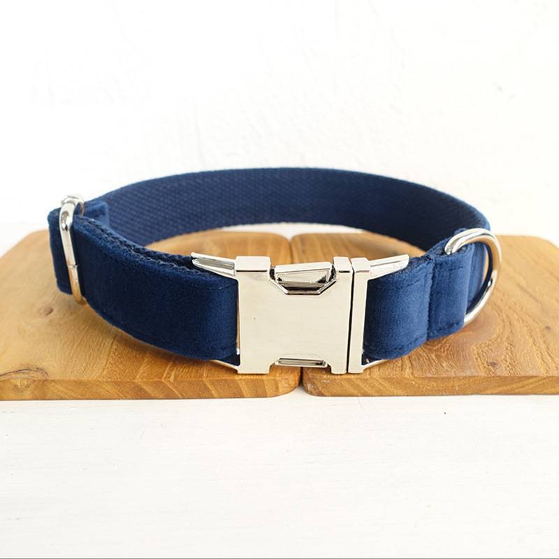 Blue  Dog Collar Set | Adjustable Leash & Bow Tie | Quality Pet Accessories
