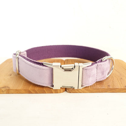 Purple Dog Collar Set | Adjustable Leash & Bow Tie | Quality Pet Accessories