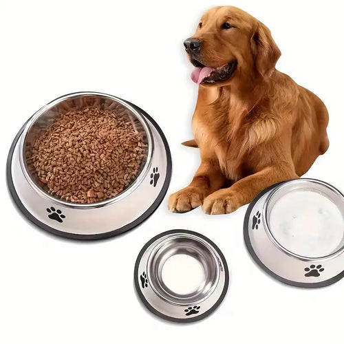 Stainless Steel Dog Bowl – Rust‑Resistant, Slip‑Proof, Dishwasher Safe