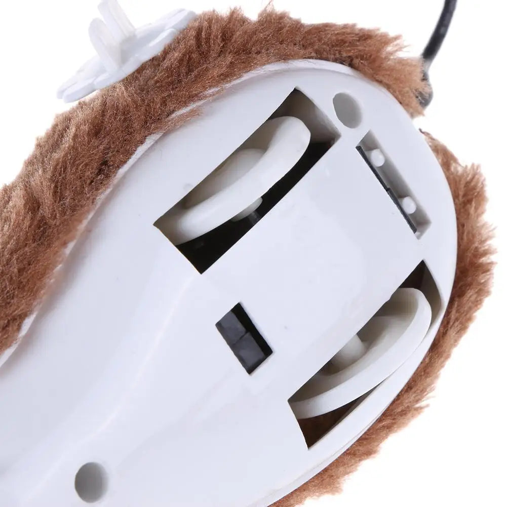 Spring‑Powered Plush Mouse – Interactive Mechanical Toy for Cats