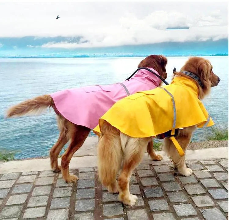 Waterproof Large Dog Raincoat - Wind‑Proof Outdoor Jacket