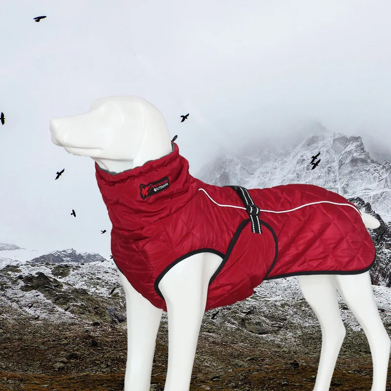 Fleece Dog Jacket – Autumn Winter Reflective Coat for Large Dogs