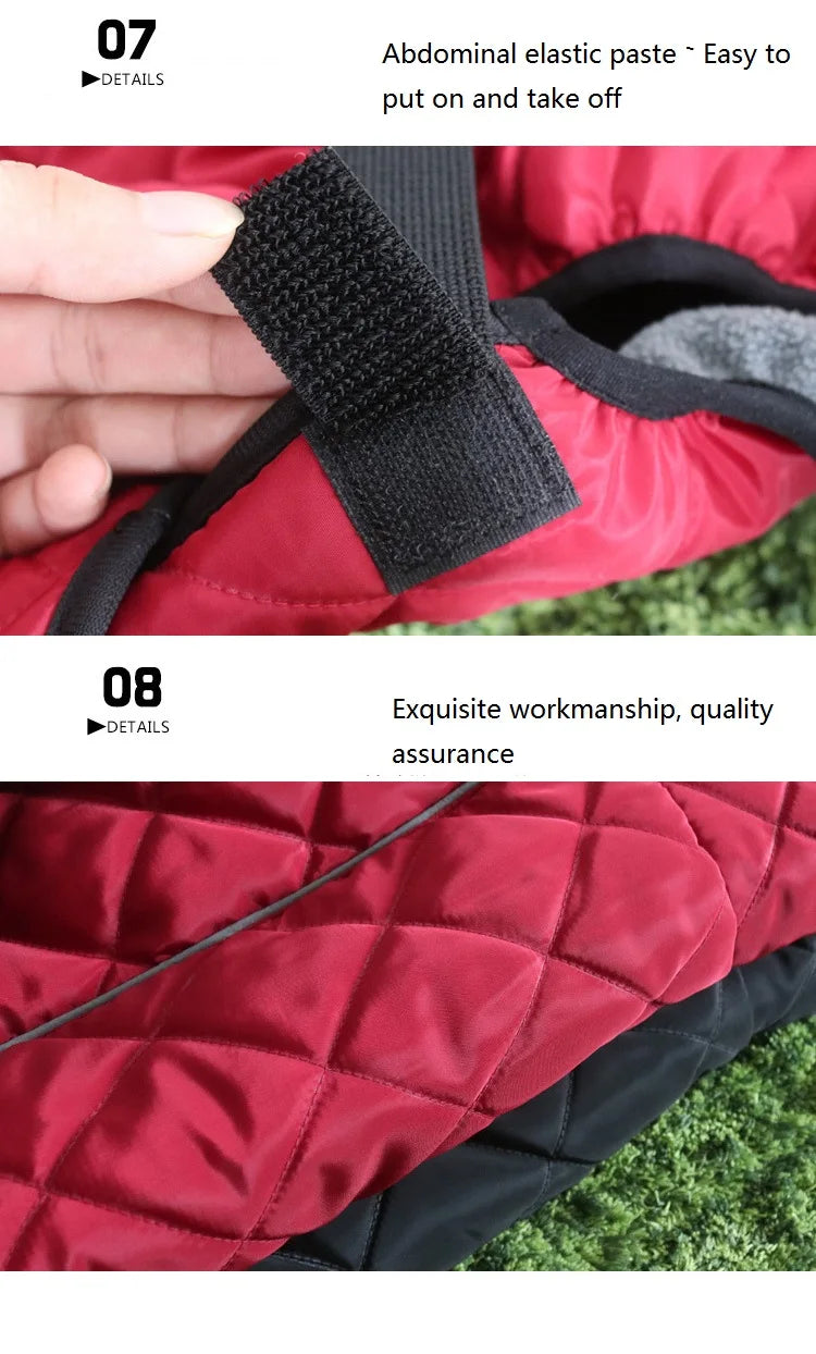 Fleece Dog Jacket – Autumn Winter Reflective Coat for Large Dogs