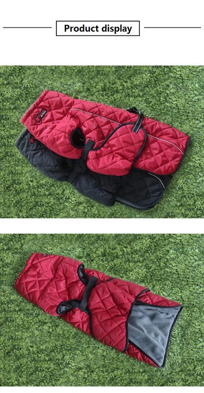 Fleece Dog Jacket – Autumn Winter Reflective Coat for Large Dogs
