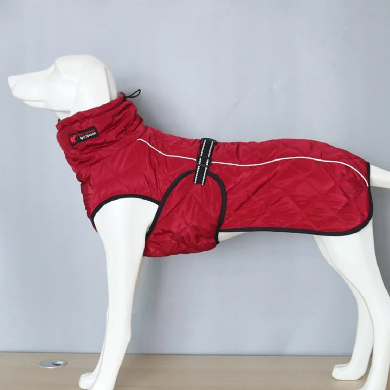 Fleece Dog Jacket – Autumn Winter Reflective Coat for Large Dogs