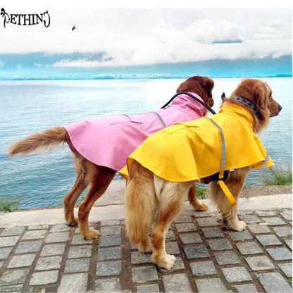 Waterproof Large Dog Raincoat - Wind‑Proof Outdoor Jacket