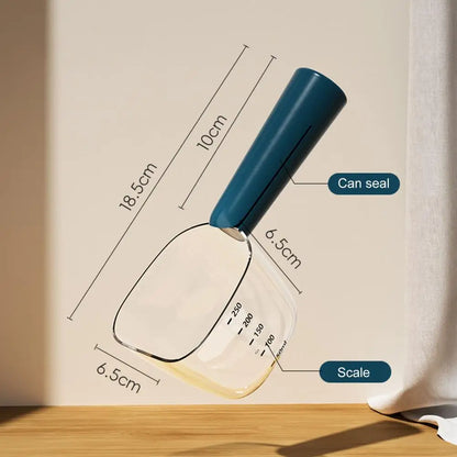 Pet Food Measuring Scoop – 2-in-1 Cup with Long Handle (250ml/1 Cup)
