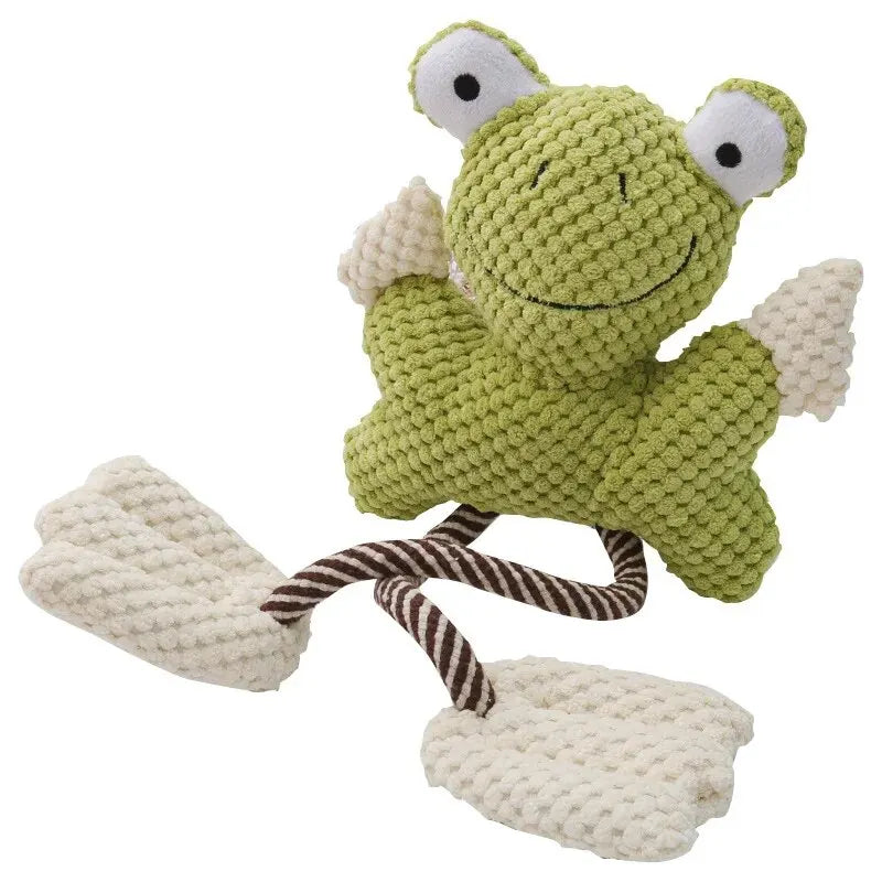 Interactive Plush Teething Toy for Dogs & Cats, Bite‑Resistant, Squeaky, Cute Animal Design