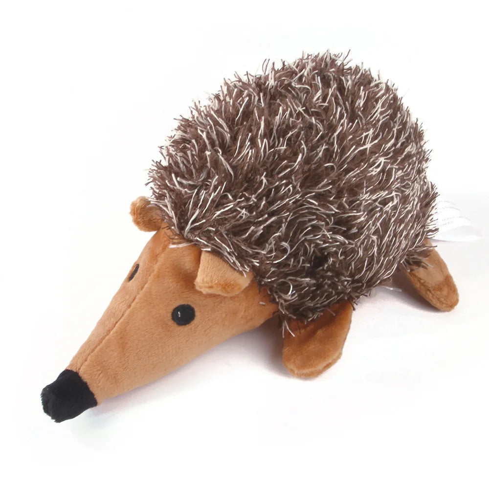 Plush Hedgehog Sound Toy - Interactive Chew & Teeth‑Cleaning Toy for Dogs & Cats