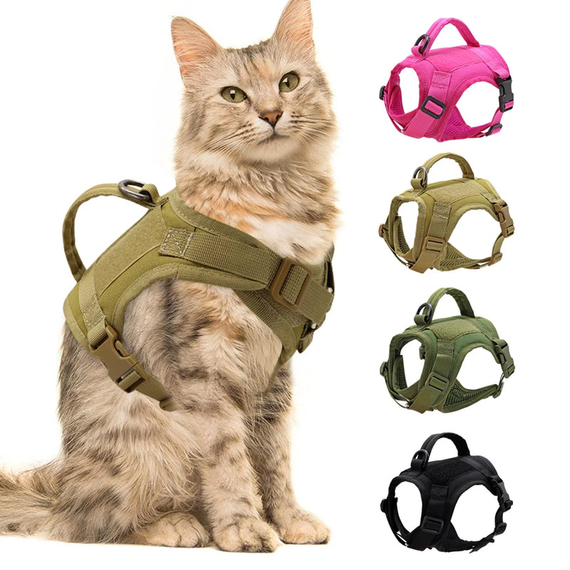 Tactical Military Cat Harness – Breathable Mesh & Adjustable